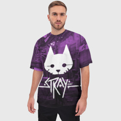 Мужская футболка oversize 3D Stray игра - фото 2