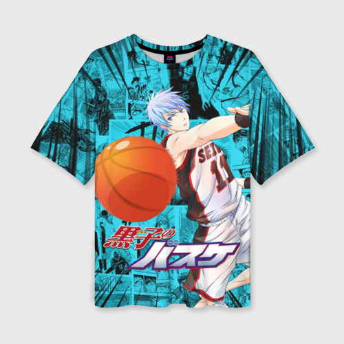 Женская футболка oversize 3D Баскетбол Куроко, Куроко Тецуя, цвет 3D печать