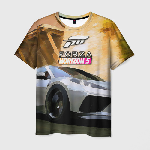 Мужская футболка 3D с принтом Игрище Forza Horizon 5, вид спереди #2