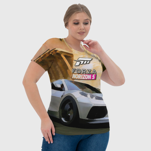 Женская футболка 3D Игрище Forza Horizon 5, цвет 3D печать - фото 6