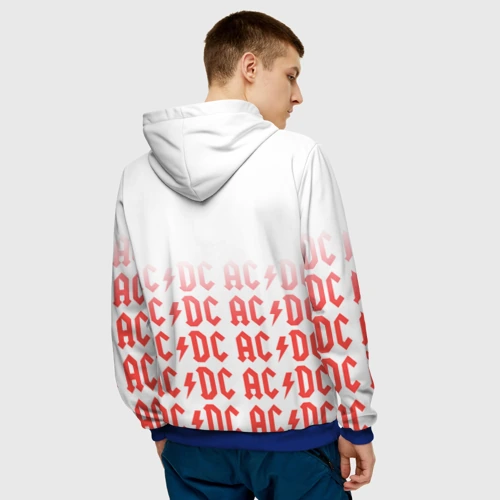 Мужская толстовка 3D с принтом Ac/dc Паттерн, вид сзади #2