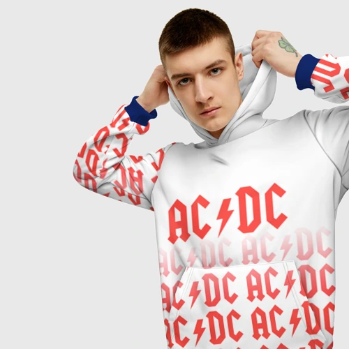 Мужская толстовка 3D с принтом Ac/dc Паттерн, вид сбоку #3