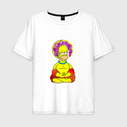Мужская футболка хлопок Oversize Гомер - бог пончиков