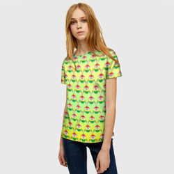 Женская футболка 3D Регги смайл слэм - фото 2
