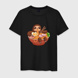 Cute Sloth Ramen Noodles – Мужская футболка хлопок с принтом купить со скидкой в -20%