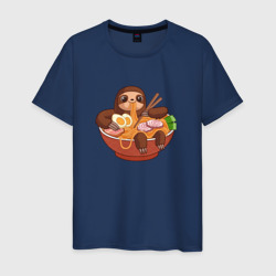 Cute Sloth Ramen Noodles – Футболка из хлопка с принтом купить со скидкой в -20%