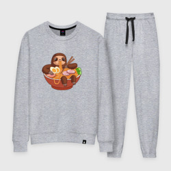 Женский костюм хлопок Cute Sloth Ramen Noodles