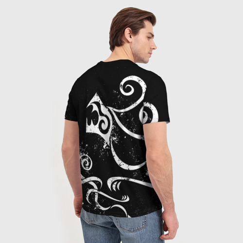Мужская футболка 3D Draken tattoo white тосва, цвет 3D печать - фото 4