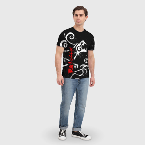 Мужская футболка 3D Draken tattoo white тосва, цвет 3D печать - фото 5