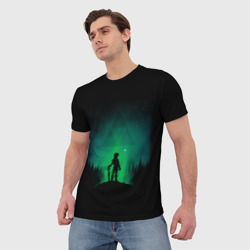 Мужская футболка 3D Линк на холме - фото 2