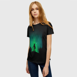 Женская футболка 3D Линк на холме - фото 2
