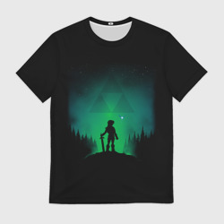 Мужская футболка 3D Линк на холме