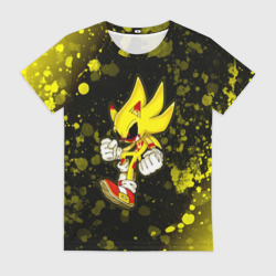 Женская футболка 3D Sonic EXE + Краски