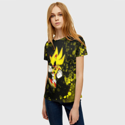 Женская футболка 3D Sonic EXE + Краски - фото 2