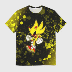 Мужская футболка 3D Sonic EXE + Краски