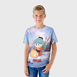 Детская футболка 3D Хильда   с пушистым зверьком - фото 2