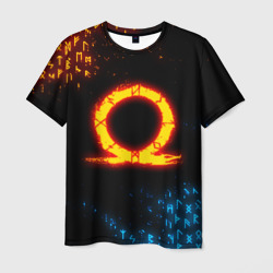 God of war Cratos fire symbol rune – Мужская футболка 3D с принтом купить со скидкой в -26%