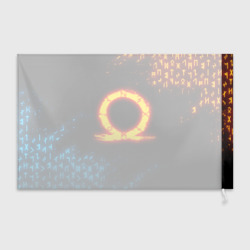 Флаг 3D God of war Cratos fire symbol rune - фото 2