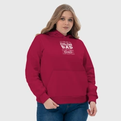 Женская толстовка хлопок Папа - велосипедист