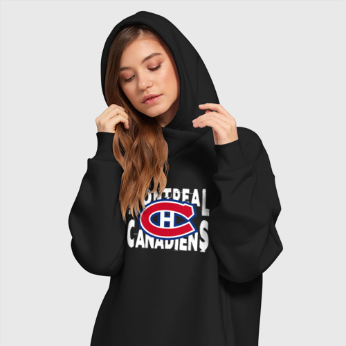 Платье-худи хлопок Монреаль Канадиенс, Montreal Canadiens, цвет черный - фото 3