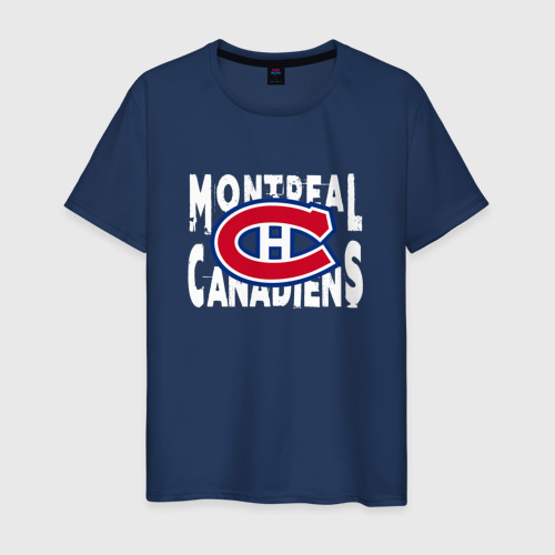 Мужская футболка из хлопка с принтом Монреаль Канадиенс, Montreal Canadiens, вид спереди №1