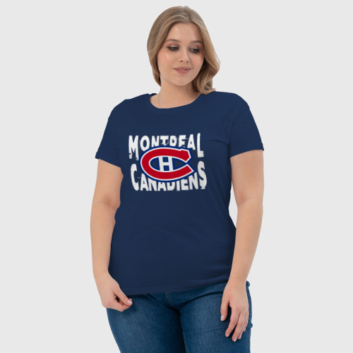 Женская футболка хлопок с принтом Монреаль Канадиенс, Montreal Canadiens, фото #4