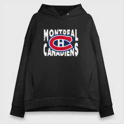 Женское худи Oversize хлопок Монреаль Канадиенс, Montreal Canadiens