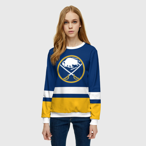 Женский свитшот 3D Buffalo Sabres, Баффало Сейберз, цвет 3D печать - фото 3