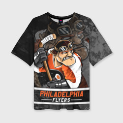 Женская футболка oversize 3D Филадельфия Флайерз, Philadelphia Flyers