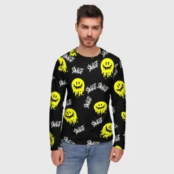 Мужской лонгслив 3D Smile| smile| граффити - фото 2