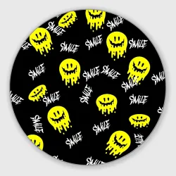 Круглый коврик для мышки Smile| smile| граффити