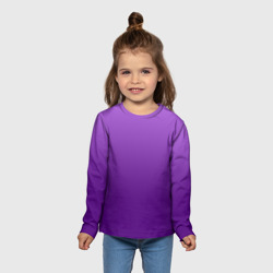 Детский лонгслив 3D Красивый фиолетовый градиент - фото 2