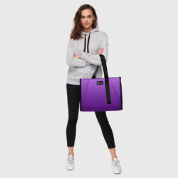 Сумка-шоппер 3D Красивый фиолетовый градиент - фото 2