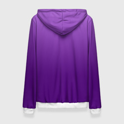 Толстовка с принтом Красивый фиолетовый градиент для женщины, вид сзади №1. Цвет основы: белый