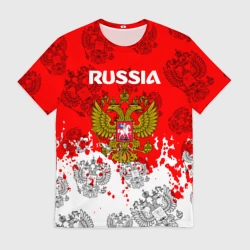 Мужская футболка 3D Russia Паттерн Гербов