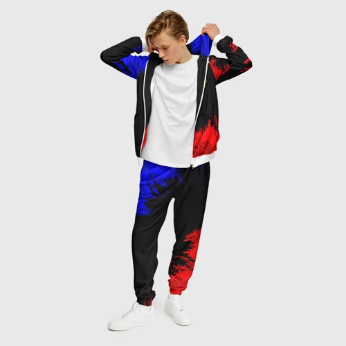 Мужской 3D костюм с принтом Russia Патриот, фото на моделе #1