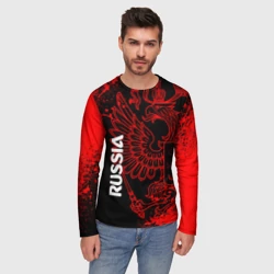 Мужской лонгслив 3D Russia Герб страны. - фото 2