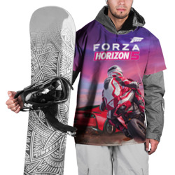 Накидка на куртку 3D Forza Horizon 5 - sports car and bike