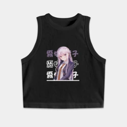 Женская укороченная майка-топ хлопок Данганронпа Danganronpa, Кёко Киригири Kyouko Kirigiri