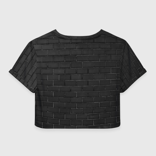 Женская футболка Crop-top 3D Pink Floyd - Пинк флойд стена, цвет 3D печать - фото 2