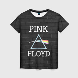 Женская футболка 3D Pink Floyd logo - Пинк флойд логотип