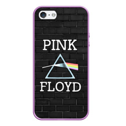 Чехол для iPhone 5/5S матовый Pink Floyd logo - Пинк флойд логотип