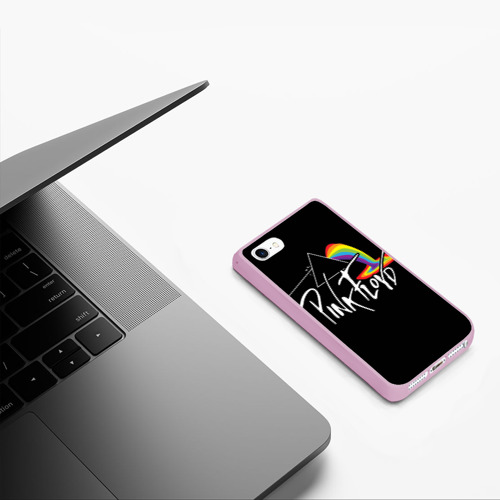 Чехол для iPhone 5/5S матовый Pink Floyd - Пинк флойд лужа, цвет розовый - фото 5