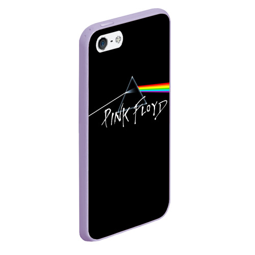 Чехол для iPhone 5/5S матовый Pink Floyd - Пинк флойд, цвет светло-сиреневый - фото 3