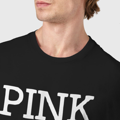 Мужская футболка хлопок Pink Floyd - Пинк флойд логотип, цвет черный - фото 6