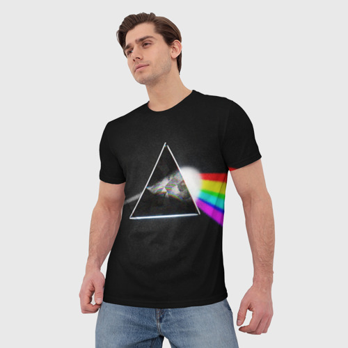 Мужская футболка 3D Pink Floyd - Пинк флойд глитч, цвет 3D печать - фото 3