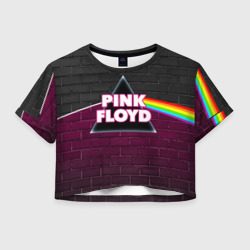 Женская футболка Crop-top 3D Pink Floyd. Пинк флойд