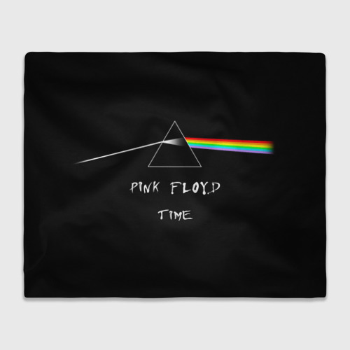 Плед 3D Pink Floyd time Пинк флойд логотип, цвет 3D (велсофт)