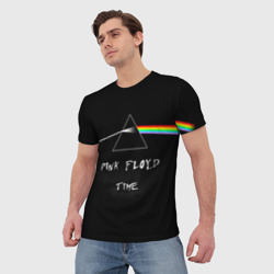 Мужская футболка 3D Pink Floyd time Пинк флойд логотип - фото 2