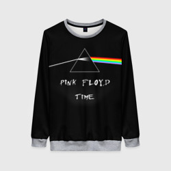 Женский свитшот 3D Pink Floyd time Пинк флойд логотип